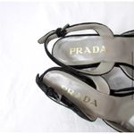 Prada Black velvet Slingback wedge Heels Photo 5