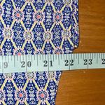 Pleione SHIFT DRESS Small Royal Blue/Pink/Yellow Print Capped Sleeve NWT Photo 8