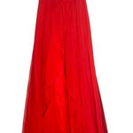 Sherri Hill red strapless beaded evening gown sz 2 Photo 0