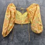 Sabo Skirt Sabo Crop Top Women's Floral Print Crop Puff Shoulder - XS Photo 9