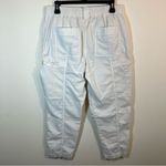 Anthropologie  Cream White Cropped Cargo Pants Tie Waist Womens Size 29 Photo 8