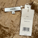 Vince NWT Sun Khaki Textured Short Sleeve Midi Dress Size Medium Photo 11