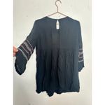 Ba&sh  Black Embroidered Columebe Swing 3/4 Sleeve Mini Dress size Small NWT Photo 2