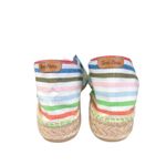 Toni Pons Etna Espadrille Wedge Sandal Striped Canvas Blue Elastic Size 41 US 10 Photo 3