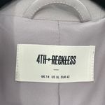 4Th + Reckless Women's Lilac Tailored Notched Oversized Cuff Detail Blazer US XL Gray Photo 11
