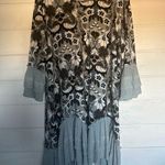 Paisley Vine Sweater Dress Tunic Black Size XL Photo 0