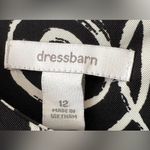 Dress Barn  Womens Black/White Circles Sleeveless Shift Dress Sz 12 Photo 2