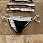 ViX Thai Mary Stripe High Neck Bikini Top L NWOT Malindi Tie Bottoms M Black Size undefined Photo 6
