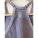 Free People Happiness Runs High Neck Ribbed Crop Tank Top Gray Women's Size S Photo 5