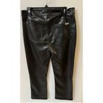 Joe's Black Faux Leather Cropped Bootcut Pants Photo 4