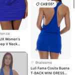 Luli Fama  Vibrant Blue T-Back Dress with adjustable length Photo 4