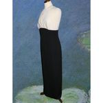 Vintage Georgiou Studio Black & White Halter Top Maxi Dress Size 12 Photo 2