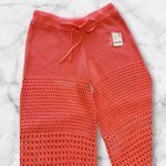 Free People #39 NWT  Carla Fauxchet Pants in Fresh Coral Photo 6
