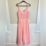 My Dreams & More Beautiful Pleated Chiffon Dress Beaded Straps Flowing Skirt 14 Pink Photo 2