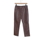 Miaou Chocolate Brown Junior Vegan Leather Pants Size M Photo 2