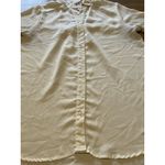 Hint of Mint  Button Down Blouse Size Large Crocheted‎ Back Peasant Cottagecore Photo 10