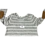 TwelveMonths Gray Striped Elbow Patch Jersey Knit Swing Dress size Small Causal Photo 4