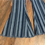 Free People  We The Free Retro Blue Striped Flare Jeans size 31 31 inseam new Photo 1