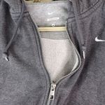 Nike Hoodie Classic Fleece Full Zip Jacket Womens Medium 586640-071 Gray Photo 3