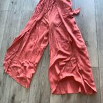 Essue e.ssue Strapless Split Leg Jumpsuit Lace Up Front pink S Photo 4