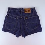 Lee Vintage Super High Waisted Denim Shorts – Dark Wash Y2K 90s Photo 1