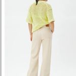 Weekday  Cream Wide Leg Pants High Waisted Minimalist Size 28 Photo 2