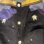 Leikya Space Buns Cardigan with embroidered moons and bunnies Small Black Photo 2