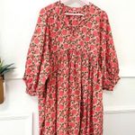 Free People Be Deva Sahara Midi Long Sleeve Dress Pink Floral Size S Photo 1