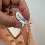 Blu Pepper  Anthropologie chiffon crochet flowy boho top salmon neutral sheer Photo 6