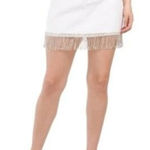 BLANKNYC White Denim Jeweled Fringe Skirt Size 29 NEW with tags Photo 0