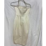 House Of CB  Sleeveless Crisscross Rhinestone Strap Cutout Mini Dress Cream XS269 Photo 3