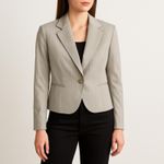 Lafayette 148  Single Button Suit Blazer Gray With Blue Pinstripe Women’s Size 10 Photo 10
