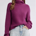 Open Edit Elegant Plum Cowl Neck Sweater Photo 0