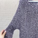 PINK - Victoria's Secret  XS Purple Marled Oversized Cropped Sweater Photo 5