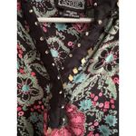 Angie  Boho Printed Long Sleeve Mini Dress Flare‎ Sleeves Paisley Size Large Photo 6