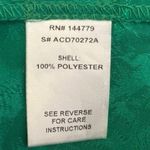 12th Tribe Green Silky Satin Floral Long Sleeve Button Down Mini Shirt Dress M Photo 4