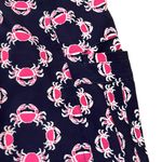 Crown & Ivy  GOLF Navy/Pink Crab Print Lined Athleisure Skort Photo 2