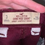Hollister  chino midi short longest length 4” inseam burgundy Summer shorts Photo 4
