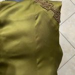 Nicole Miller Green Rococo Silk Gown Photo 4