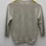 J.Crew Vintage Women's Cashmere Cardigan - Gray and Yellow Argyle Photo 2