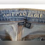 American Eagle  Womens Cargo Jeans Medium Wash Stretch Wide Leg Size 10 Regular Photo 3