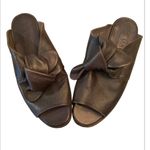 🔥RARE🔥Shoto Bow Slide Leather Grey/Brown Size IT 37 US 6.5/7 Brown Photo 2