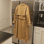 💕FAVORITE DAUGHTER💕 The Charles Double Breasted Trench Coat ~ Sand Medium NWT Photo 8