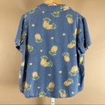 lemon grass Vintage 90's Large  Pineapple Denim Button Up Shirt Photo 1