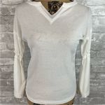 Baea Waffle Knit Vneck Top White Size XS Photo 0