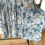 Vintage 90s Whimsigoth Midi Dress Blue Fairy Nymph Floral Vacation Size 10 Photo 3