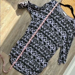 Bryn Walker  purple & black ikat print art‎ to wear tunic dress Photo 6