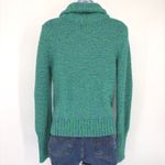 American Eagle  Chunky Knit Shawl Collar Cardigan Sweater LG Green Blue Pockets Photo 3