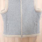 Old Navy Womens Sherpa Lined Vest Size M Gray Fleece Minimalist Cozy Apres Ski Photo 2
