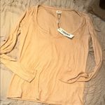 L'Agence  Women's Tan ribbed Top medium nwt Photo 0